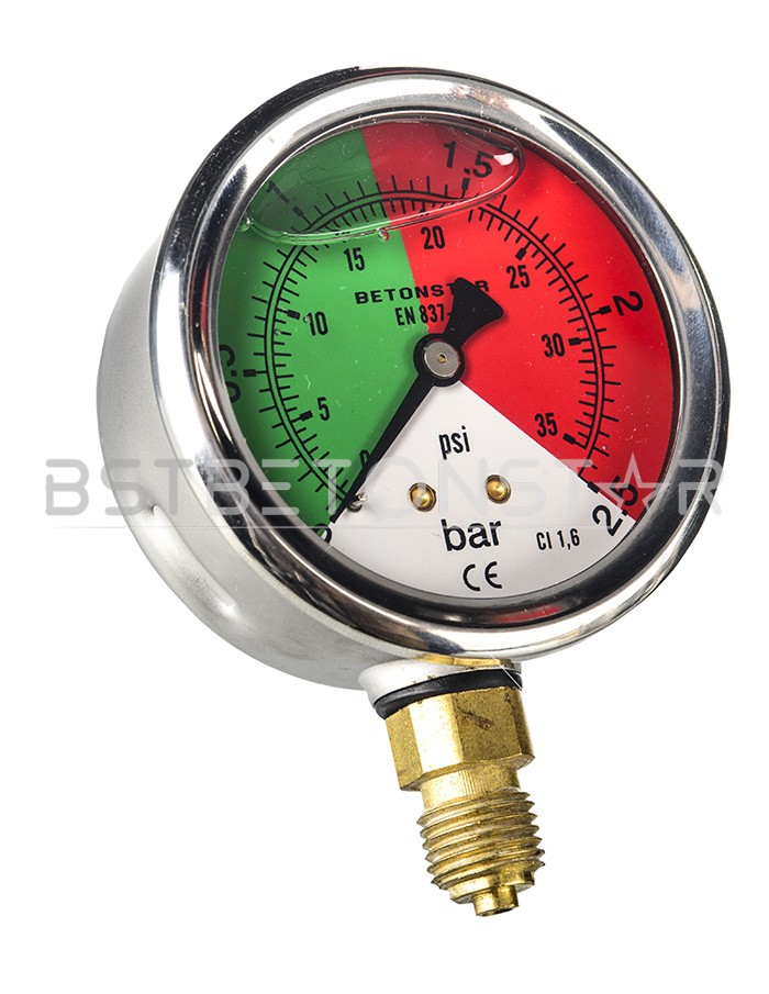 Вакуумметр 1/4"(U),  -0, 8 - 1bar
